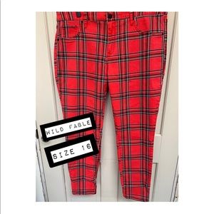 🌹Wild Fable Skinny Pant in Red Plaid 🌹 16